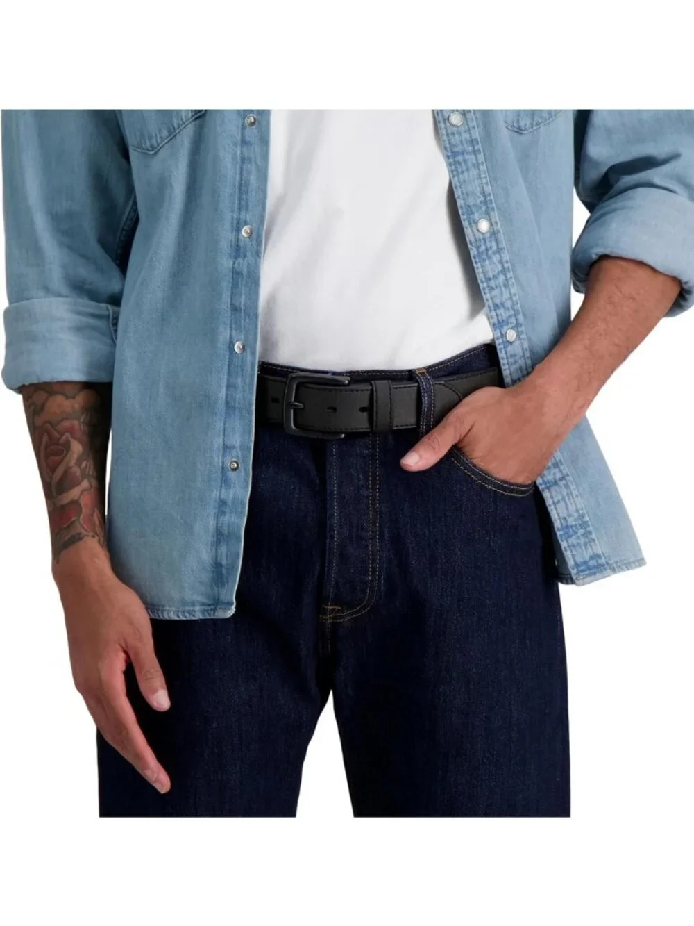 Men's Casual Leather Belt - Classic Strap for Jeans & Everyday Style Accessory